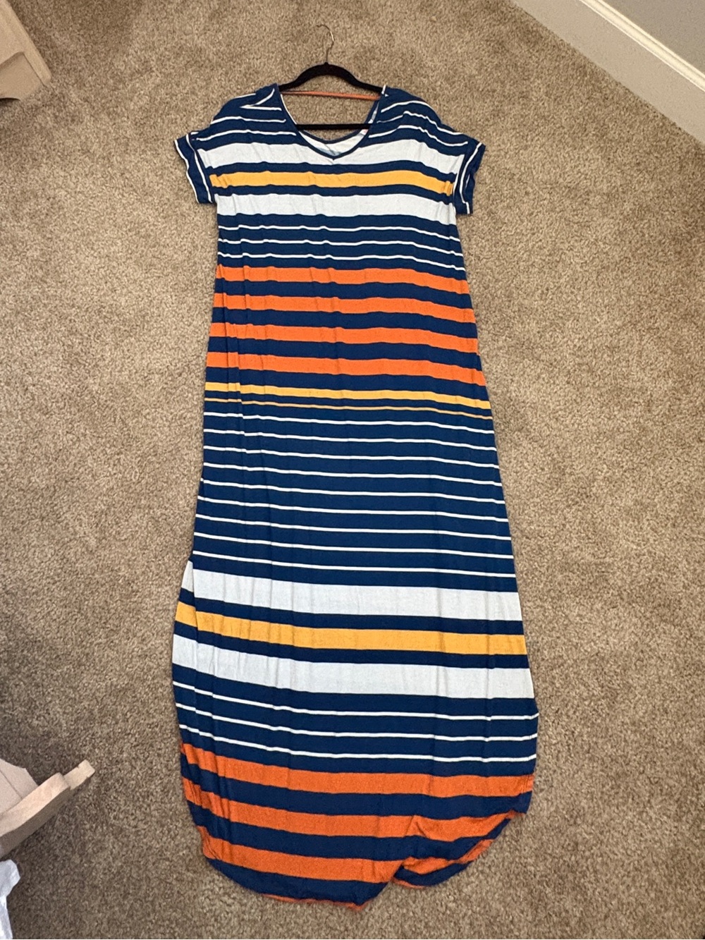 LuLaRoe Striped Macy Maxi Dress